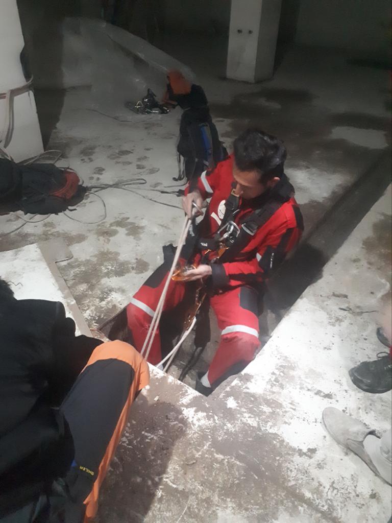 اقدام شایسته  آتش نشانان شیرازی برای نجات جان یک سگ از اعماق چاه ۱۰ متری