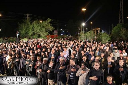 در شب اربعین حسینی؛اجتماع بزرگ سوگواران اربعین حسینی در گچساران +تصاویر