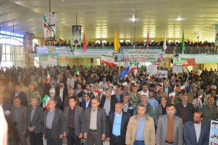 گزارش تصویری از اجتماع بسیجیان در مصلی امام خمینی (ره) دهدشت