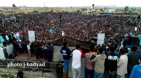 تصاویر هوایی از حماسه تاریخی مردم بهمئی در نطق سخنرانی سید محمد موحد