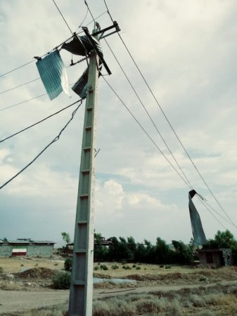 خسارات رعد و برق و باد شدید به شبکه توزیع برق کهگیلویه/تصاویر
