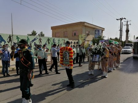 گزارش تصویری از مراسم تشییع پیکر شهید مدافع امنیت در دهدشت