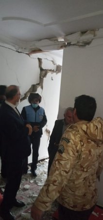 بازدید میدانی رئیس کل دادگستری استان کهگیلویه و بویراحمد از مناطق زلزله زده سی سخت/تصاویر