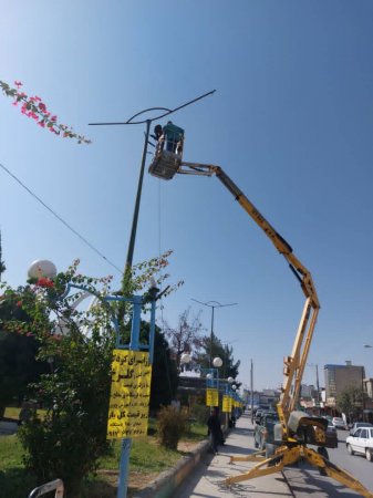 شهردار دهدشت خبر داد:  نصب پروژکتور و تقویت روشنایی پارک میدان مرکزی شهر دهدشت + تصاویر