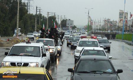 کاروان نمادین ورود امام راحل به کشور در گچساران به حرکت درآمد+تصاویر