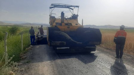 آغاز عملیات روکش آسفالت روستای شهید آران شهرستان کهگیلویه/تصاویر