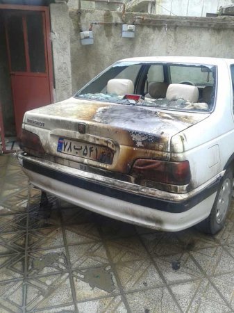 اختلاف خانوادگی عامل آتش زدن شبانه خودروی سواری  شهروندیاسوجی+تصاویر
