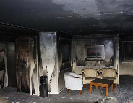 دستگیری سه مظنون آتش‌سوزی هتل هرمز +عکس