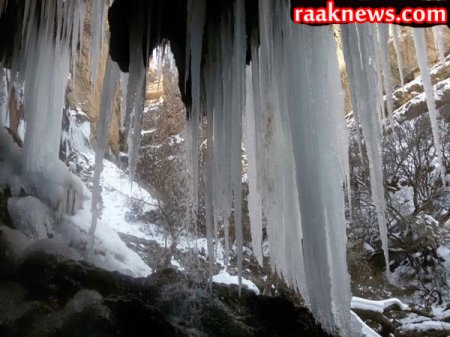 شاید باور نکنید ، ولی آبشارمارگون یخ زد! +عکس