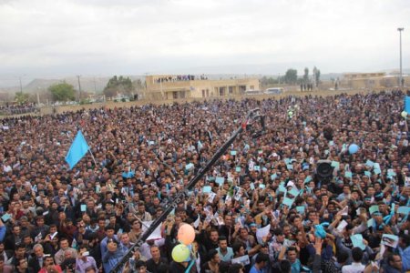 گزارش تصویری نطق انتخاباتی سید محمد موحد در ورزشگاه تختی دهدشت/ بخش اول