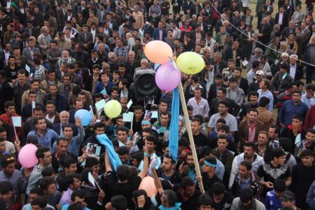 گزارش تصویری نطق انتخاباتی سید محمد موحد در ورزشگاه تختی دهدشت/ بخش اول