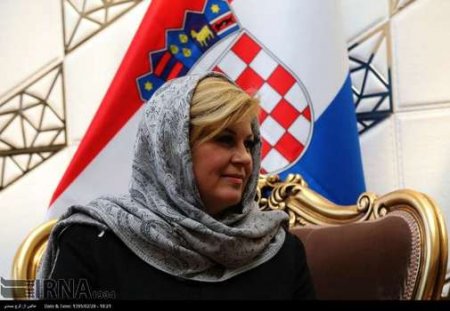 حجاب رئیس‌جمهور کرواسی در تهران+تصاویر
