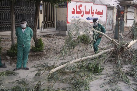 گردوخاک شدید دربندرعباس مدارس را به تعطیلی کشید /ازقطع درختان تا تعطیلی مدارس میناب+تصاویر