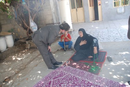 ادای احترام به مقام شامخ شهدا و خانواده های معظم آنها در دهستان راک