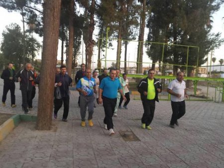 مراسم ورزش صبحگاهی با حضور فرماندار در پارک شهید دستغیب( جنگلی ) دهدشت/تصاویر