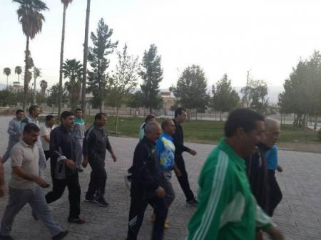 مراسم ورزش صبحگاهی با حضور فرماندار در پارک شهید دستغیب( جنگلی ) دهدشت/تصاویر