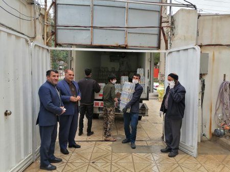 اهدا ۱۰ هزار آب معدنی توسط شرکت آب منطقه ای استان کهگیلویه و بویراحمد به قرارگاه جهادی شهید حاج قاسم سلیمانی استان