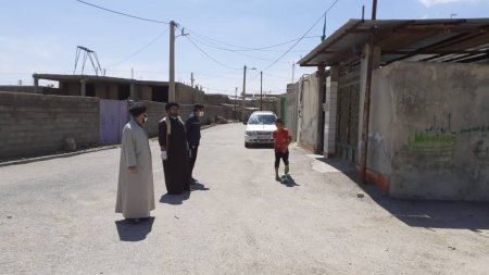 گزارش تصویری از خدمت‌رسانی طلاب جهادی روستای طولیان کهگیلویه برای مقابله با کرونا